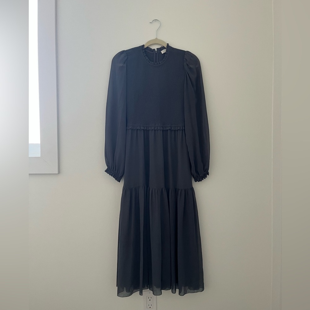 Aritzia Medium Rosalyn Midi Dress in Elegant Charcoal - Wilfred